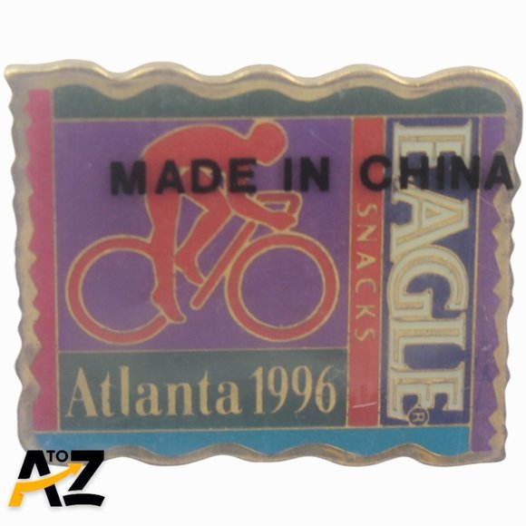 Lot of 4 Eagle Snacks 1996 Atlanta Olympic Pins - Volleyball Basketball Biking - Picture 9 of 12